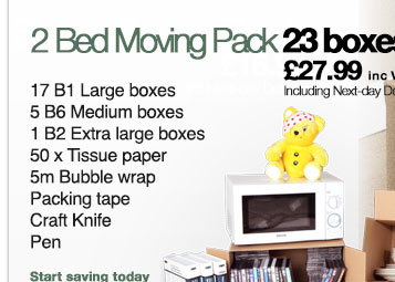 2 bed moving pack £27.99